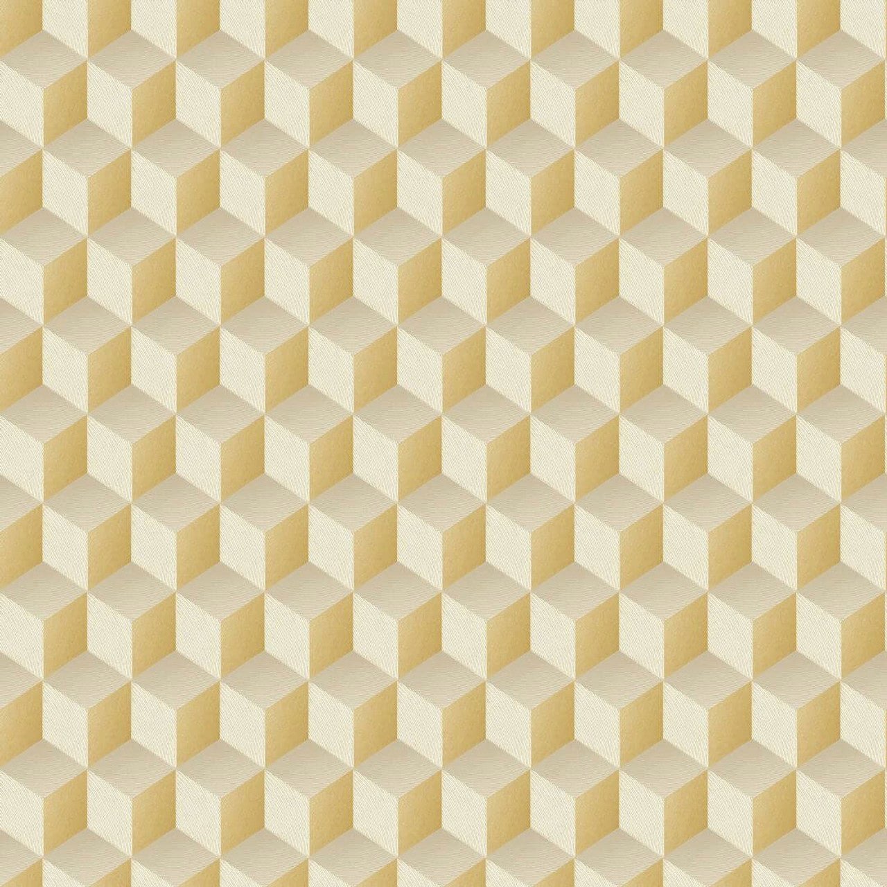 Rythm Perception Wallpaper - Jaune Ocre - Casadeco - 86472420 - Premier Wallcovering