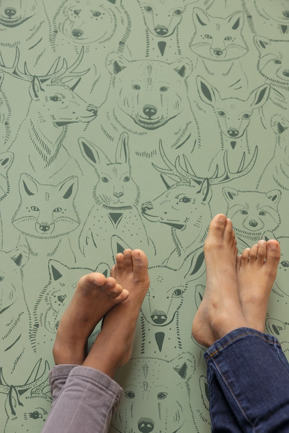 S 'amuser Wallpaper - Vert De Gris - Caselio - 103527270 - Premier Wallcovering