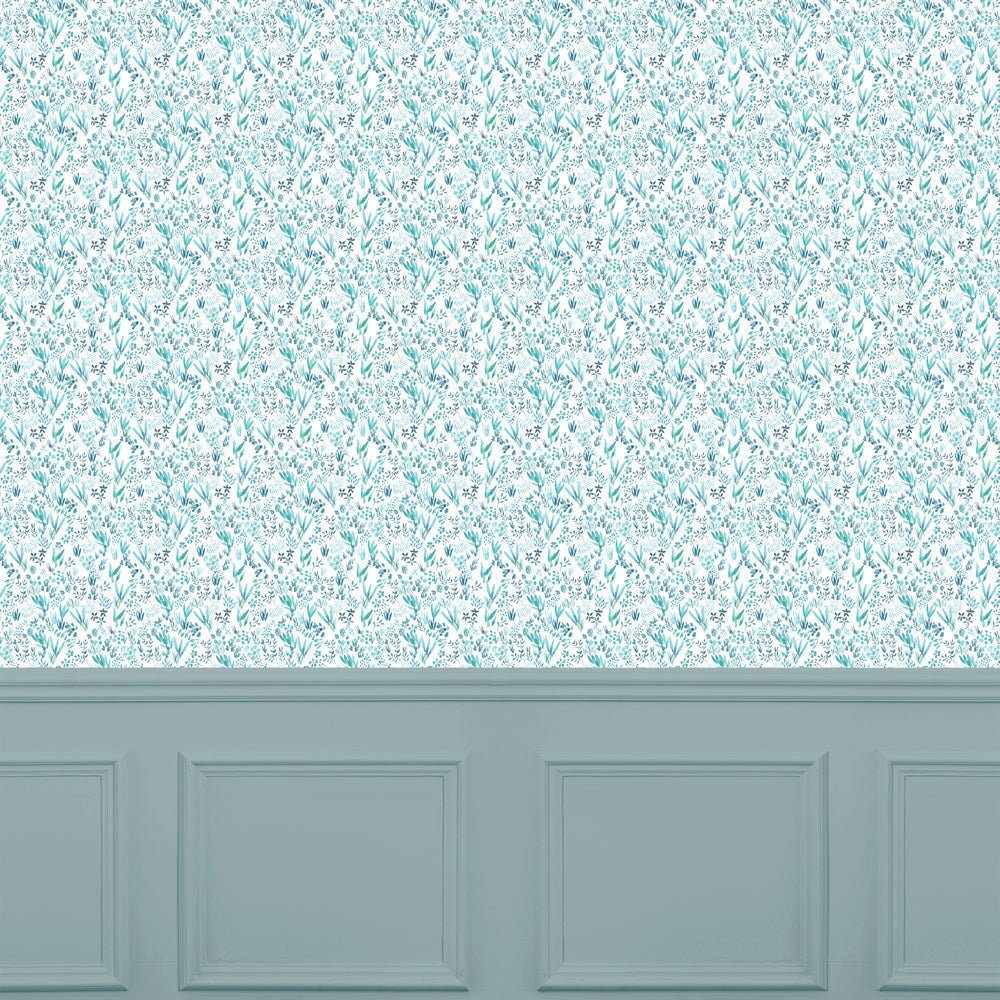 Saana Wallpaper - Teal - Voyage Maison - SAANA/WPO/TEA - Premier Wallcovering