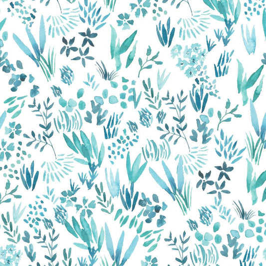 Saana Wallpaper - Teal - Voyage Maison - SAANA/WPO/TEA - Premier Wallcovering