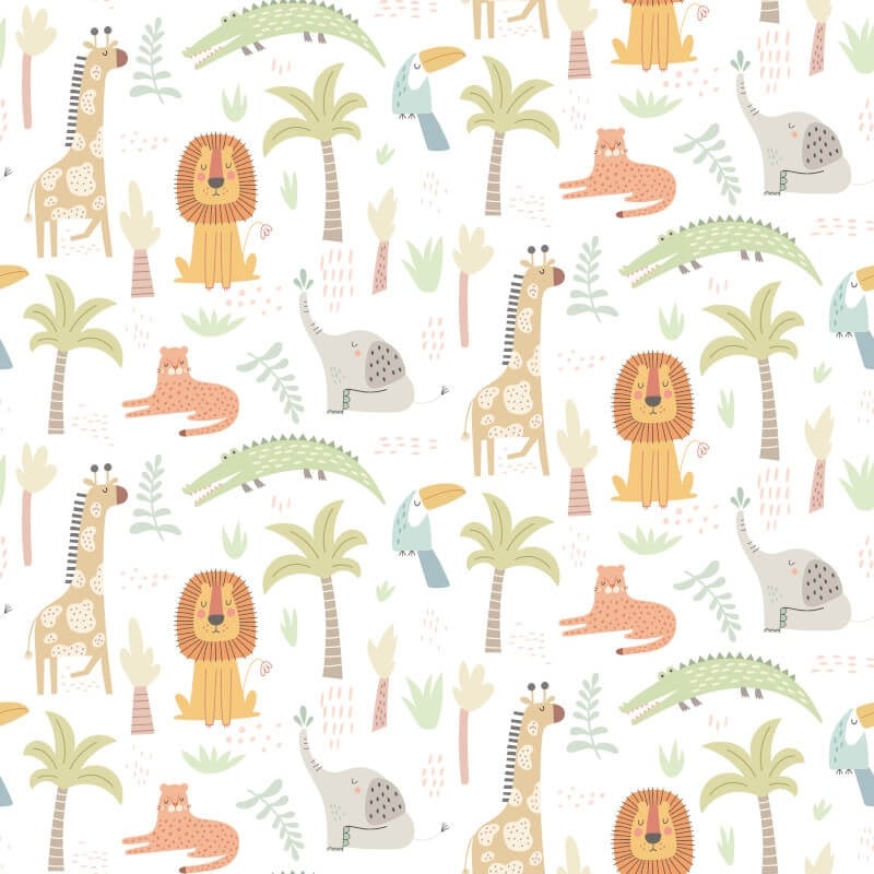 Safari Boogie Wallpaper - Honey Mallow - Hoopla Walls - HWA1293W - Premier Wallcovering