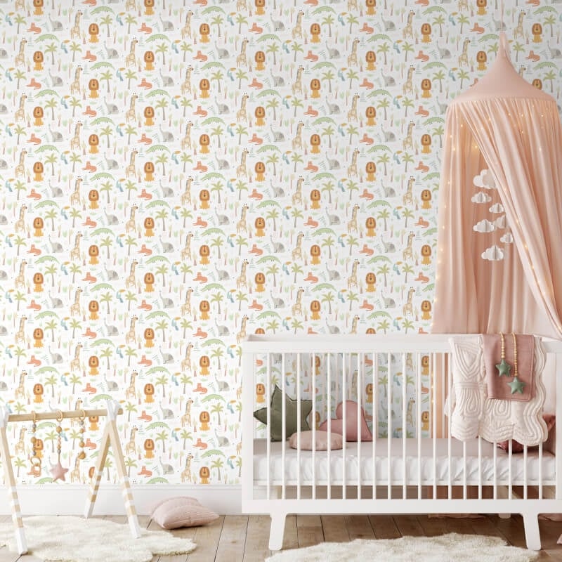 Safari Boogie Wallpaper - Honey Mallow - Hoopla Walls - HWA1293W - Premier Wallcovering