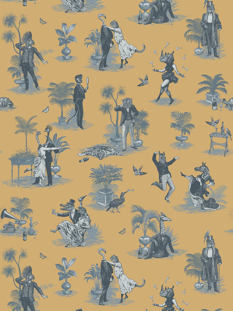 Safari Soiree Wallpaper - Dandelion - Divine Savages - DVS103-SAF-DAND-WR - Premier Wallcovering