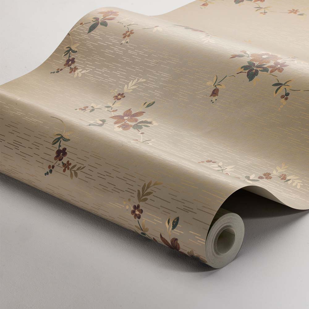 Saga Wallpaper - Brown/ Gold - Boråstapeter - 3291 - Premier Wallcovering