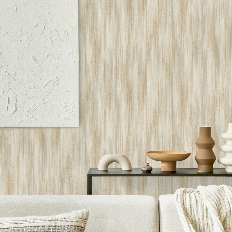 Sahara Plain Texture Wallpaper - Natural - Crown - M1786 - Premier Wallcovering