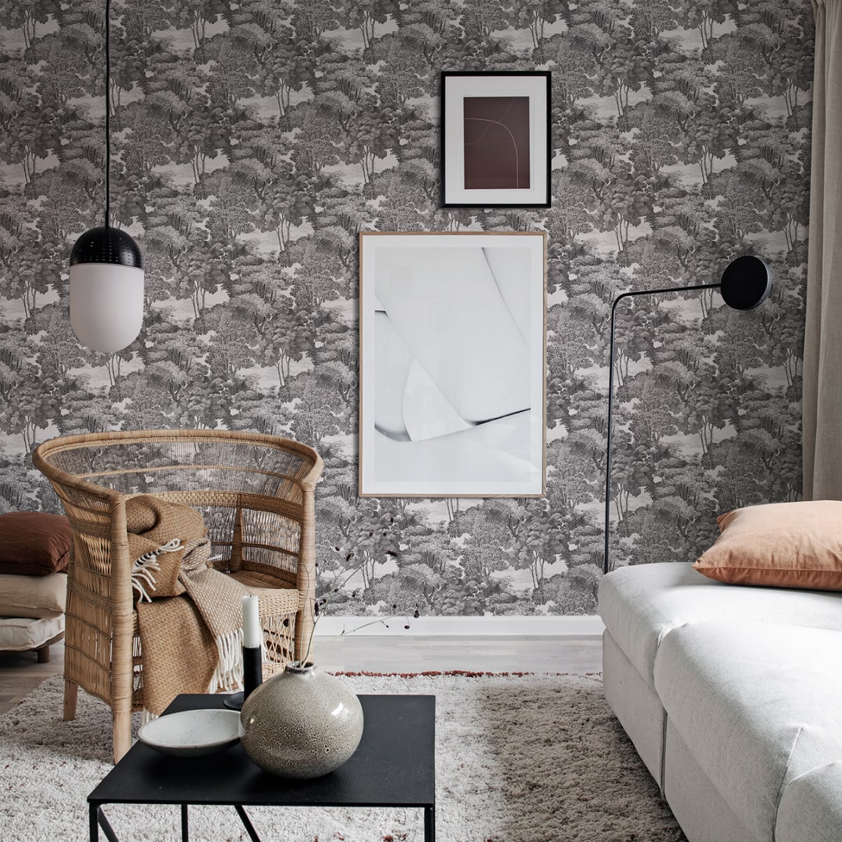 Saint Sebastian Wallpaper - Graphite - Rebel Walls - R17531 - Premier Wallcovering