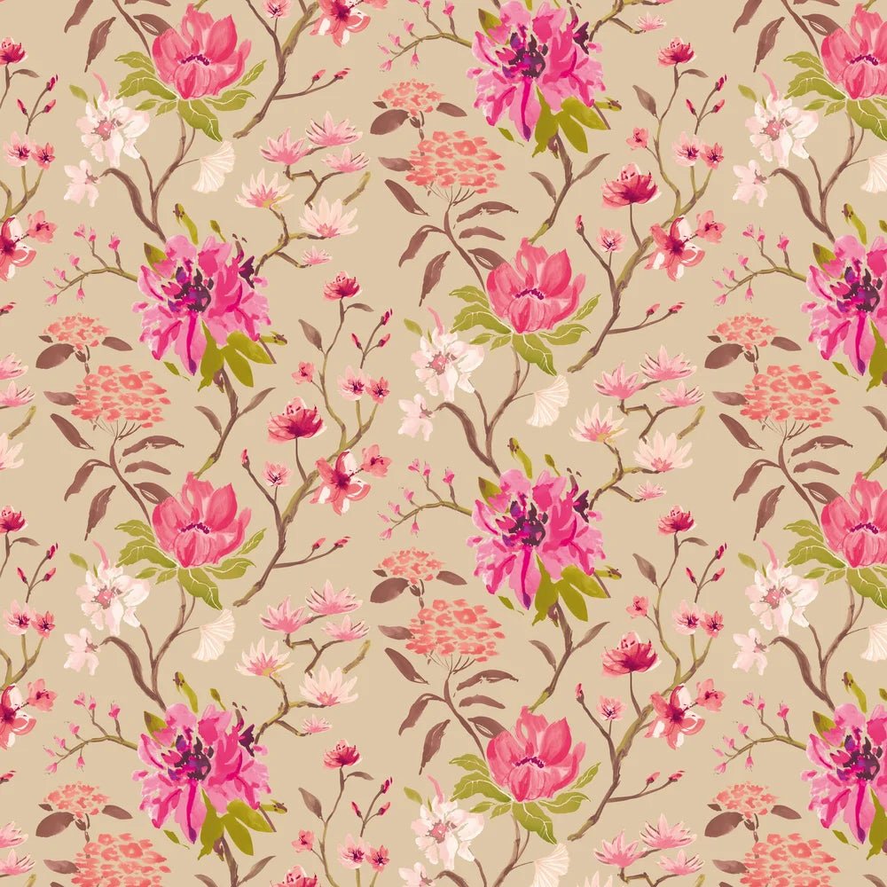 Saku Wallpaper - Tea & Rose - Ohpopsi - HAN50149W - Premier Wallcovering