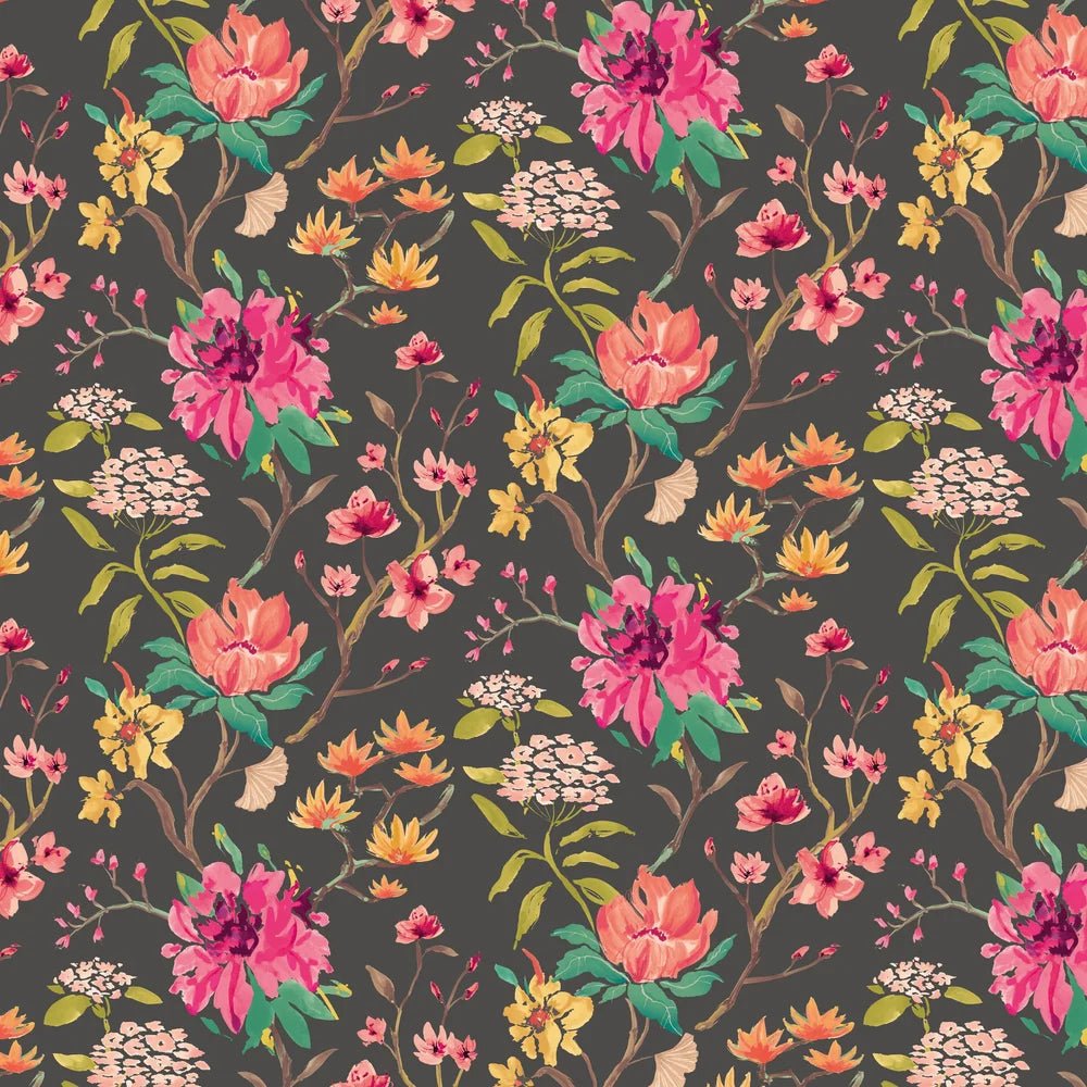 Saku Wallpaper - Midnight Twist - Ohpopsi - HAN50150W - Premier Wallcovering