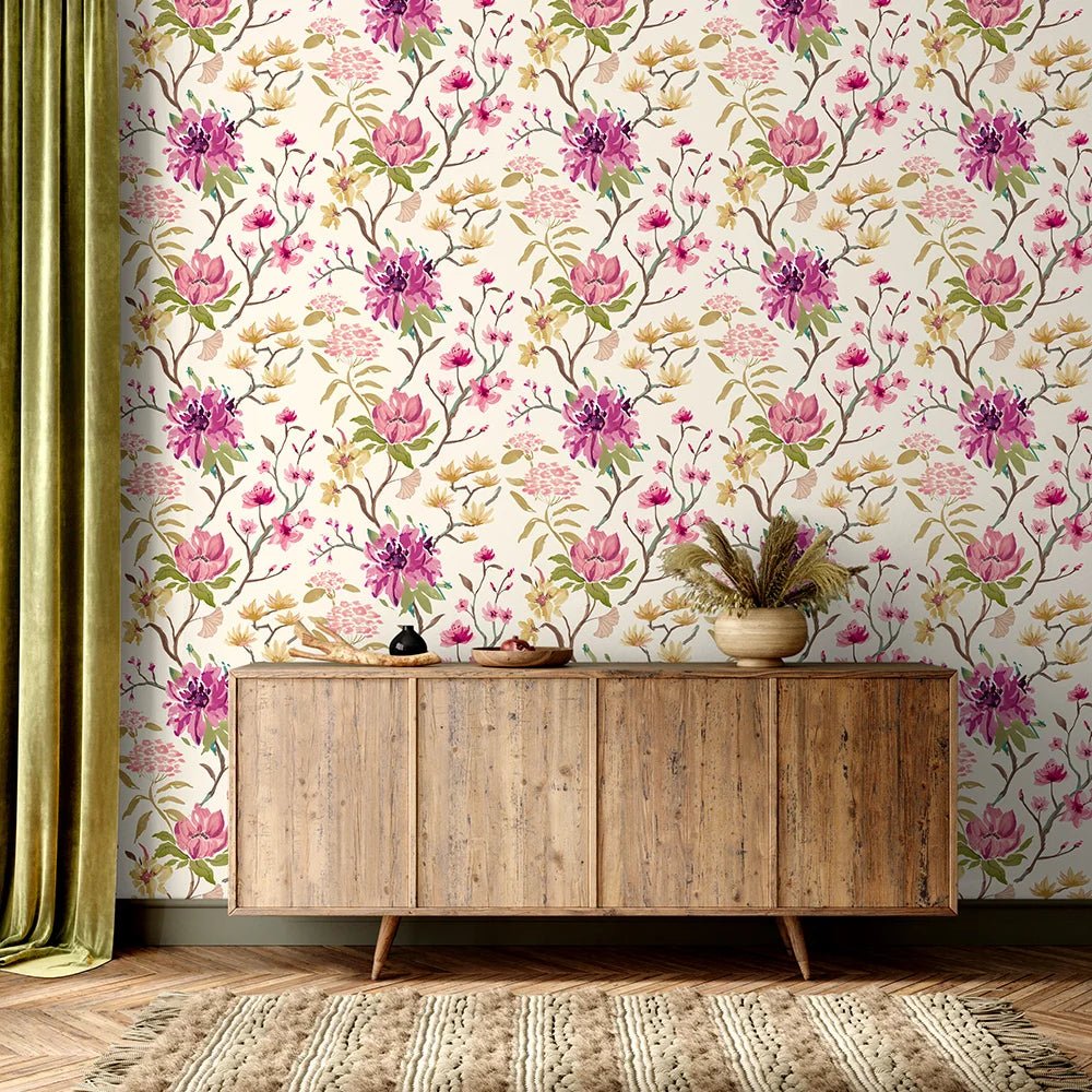 Saku Wallpaper - Vintage Plum - Ohpopsi - HAN50148W - Premier Wallcovering
