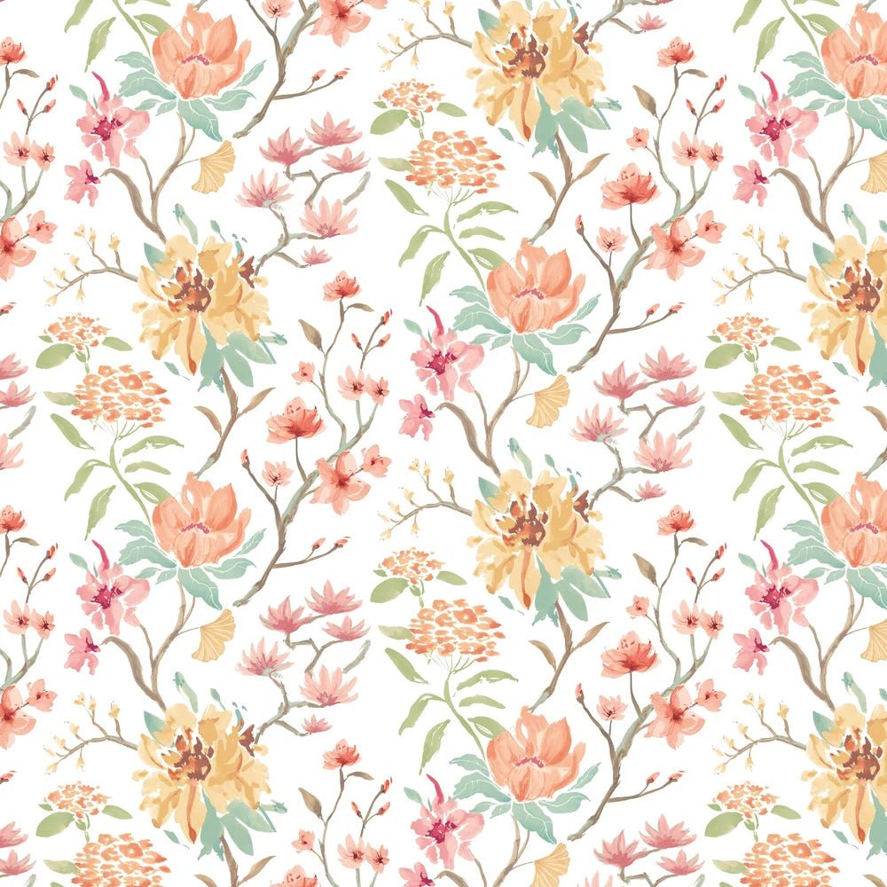 Saku Wallpaper - Linen & Apricot - Ohpopsi - HAN50147W - Premier Wallcovering