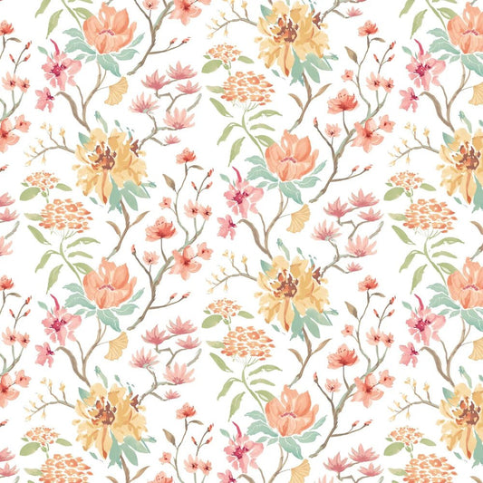 Saku Wallpaper - Linen & Apricot - Ohpopsi - HAN50147W - Premier Wallcovering
