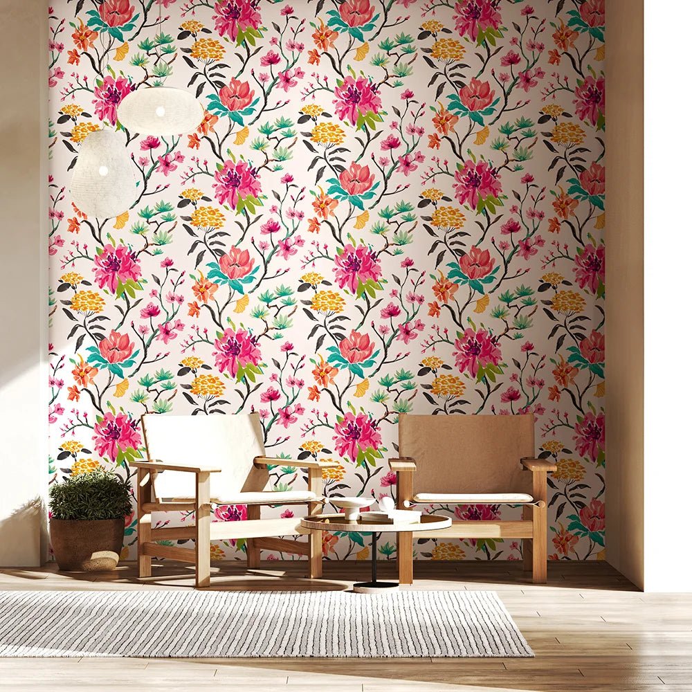 Saku Wallpaper - Cherry Blossom - Ohpopsi - HAN50153W - Premier Wallcovering