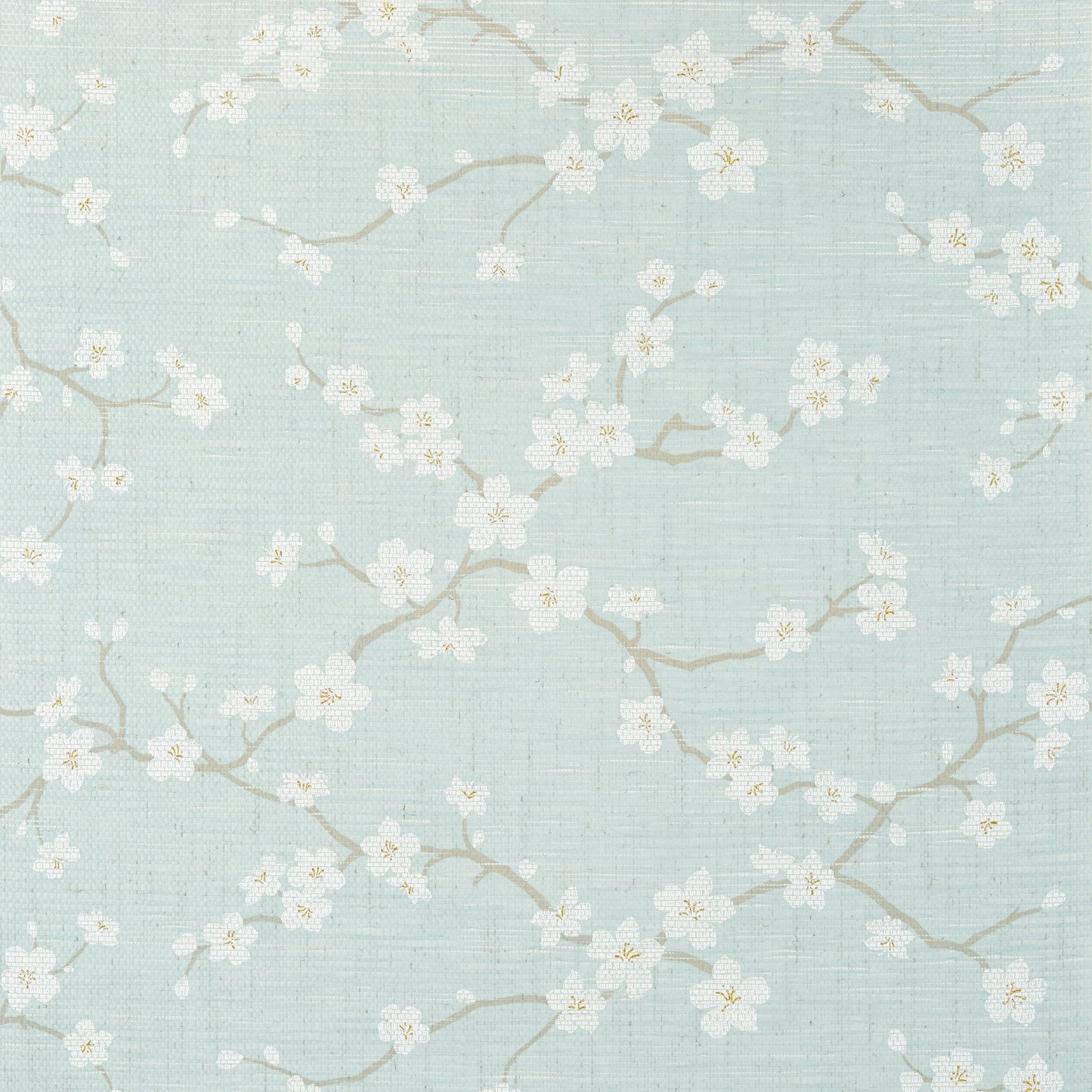 Sakura Wallpaper - Aqua - Thibaut - T75516 - Premier Wallcovering
