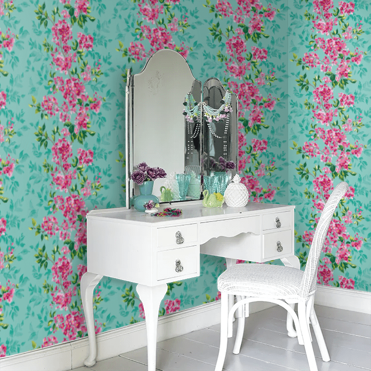 Sakura Wallpaper - Peony & Jade - Ohpopsi - IKA50123W - Premier Wallcovering