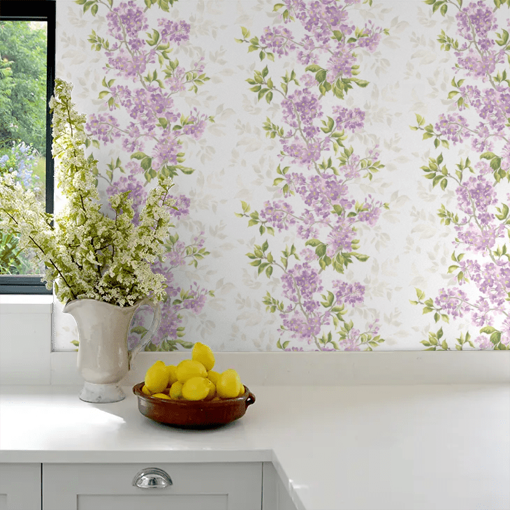 Sakura Wallpaper - Lilac - Ohpopsi - IKA50128W - Premier Wallcovering