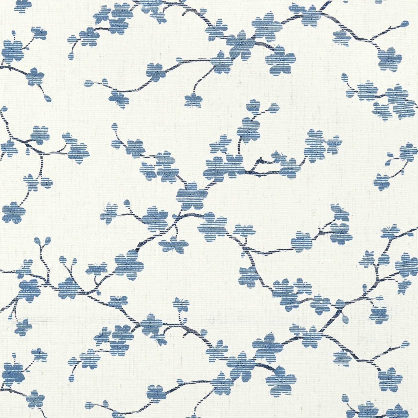 Sakura Wallpaper - Blue - Thibaut - T75514 - Premier Wallcovering