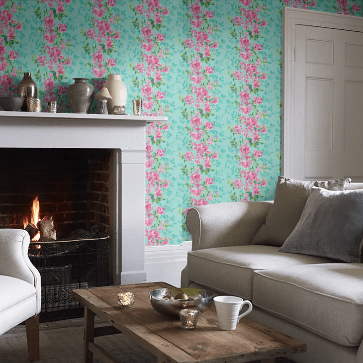 Sakura Wallpaper - Peony & Jade - Ohpopsi - IKA50123W - Premier Wallcovering