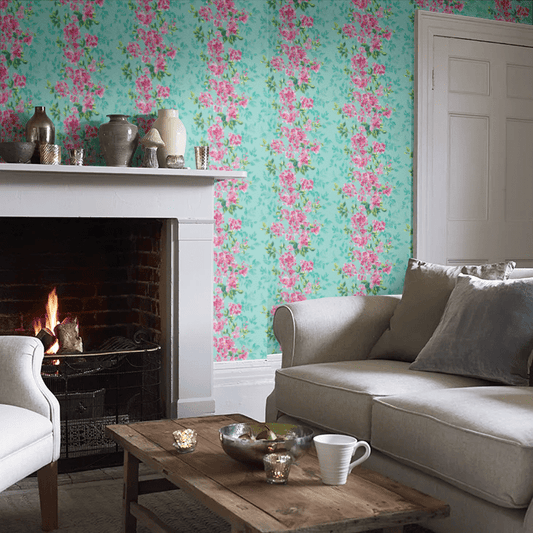 Sakura Wallpaper - Peony & Jade - Ohpopsi - IKA50123W - Premier Wallcovering