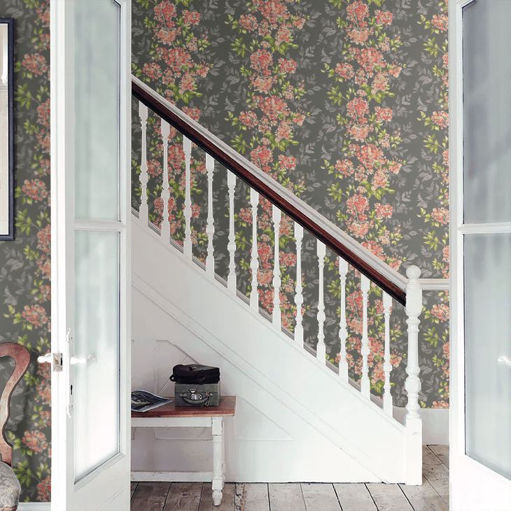 Sakura Wallpaper - Charcoal - Ohpopsi - IKA50127W - Premier Wallcovering