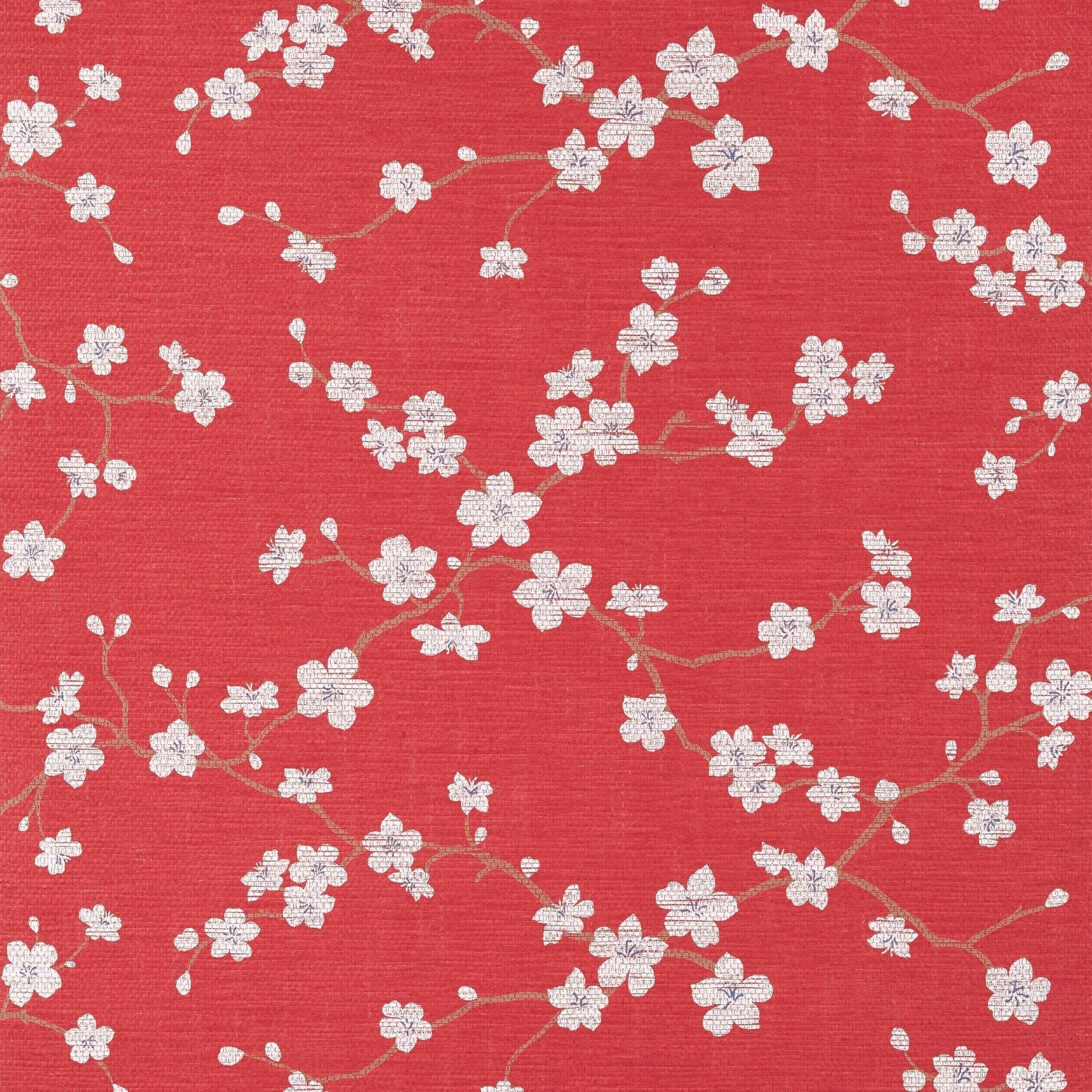 Sakura Wallpaper - Red - Thibaut - T75513 - Premier Wallcovering