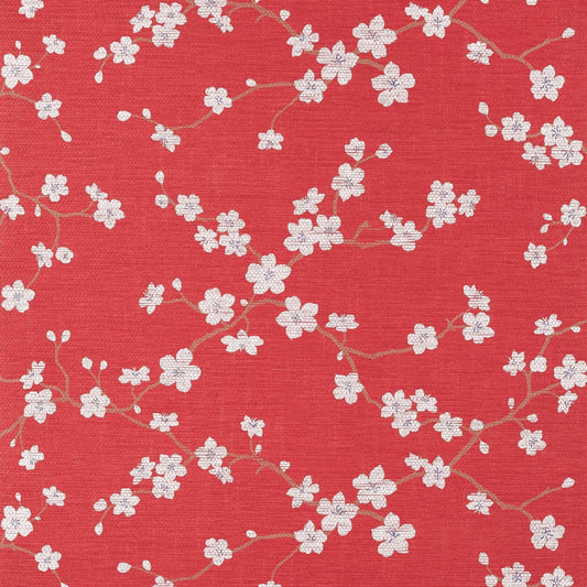 Sakura Wallpaper - Red - Thibaut - T75513 - Premier Wallcovering