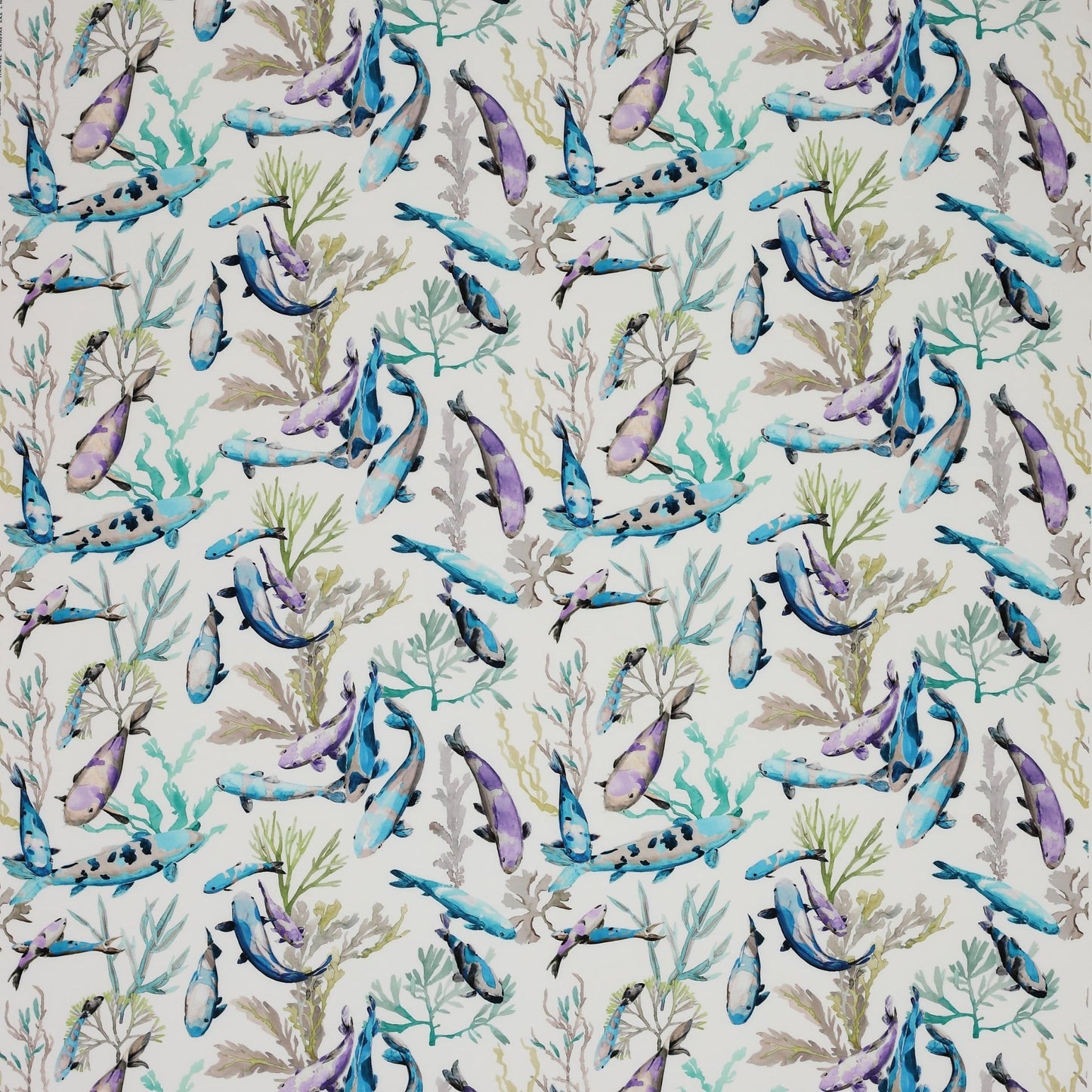 Salina Fabric - Turquoise - Manuel Canovas - 04910/02 - Premier Wallcovering