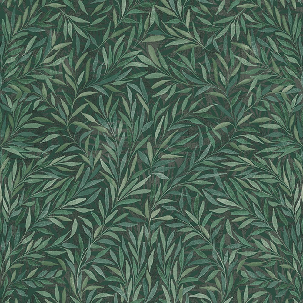 Salix Leaves Wallpaper - Green - Graham & Brown - 121439 - Premier Wallcovering