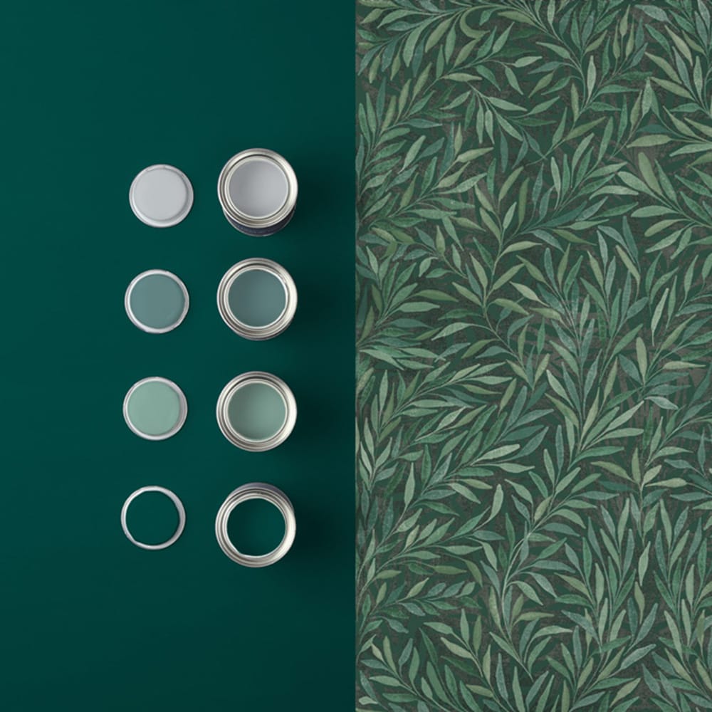 Salix Leaves Wallpaper - Green - Graham & Brown - 121439 - Premier Wallcovering