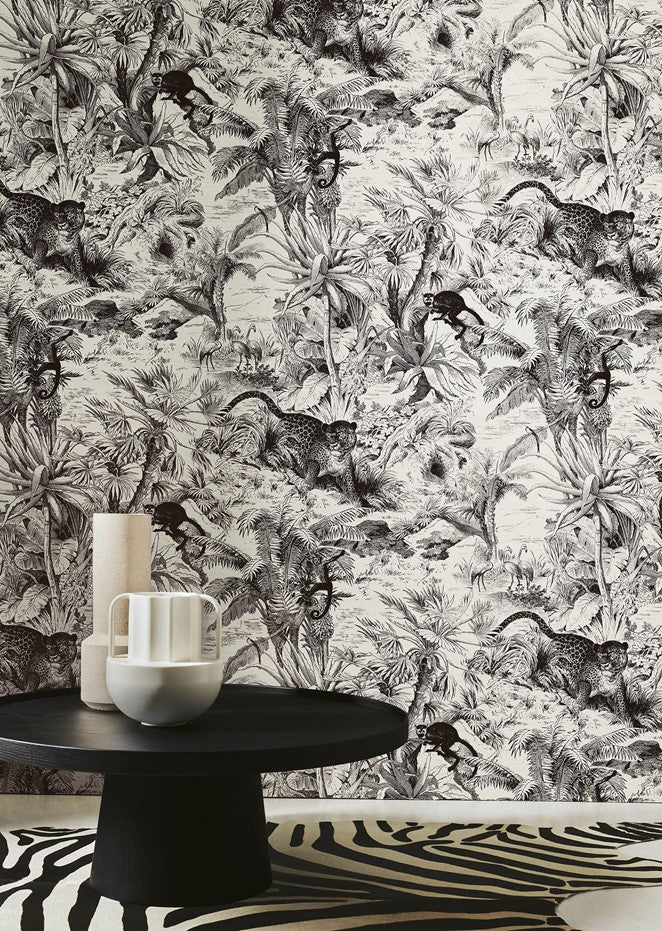 Salvator Wallpaper - Noir - Manuel Canovas - 03093-01 - Premier Wallcovering
