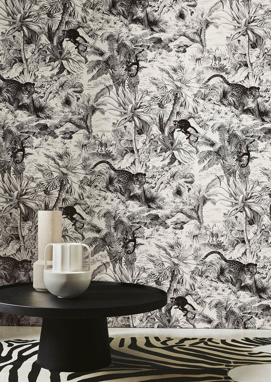 Salvator Wallpaper - Noir - Manuel Canovas - 03093-01 - Premier Wallcovering