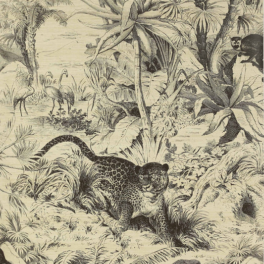 Salvator Wallpaper - Noir - Manuel Canovas - 03093-01 - Premier Wallcovering