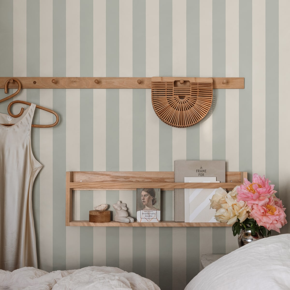 Sam Wallpaper - Sage Green - Sandberg - S10199 - Premier Wallcovering