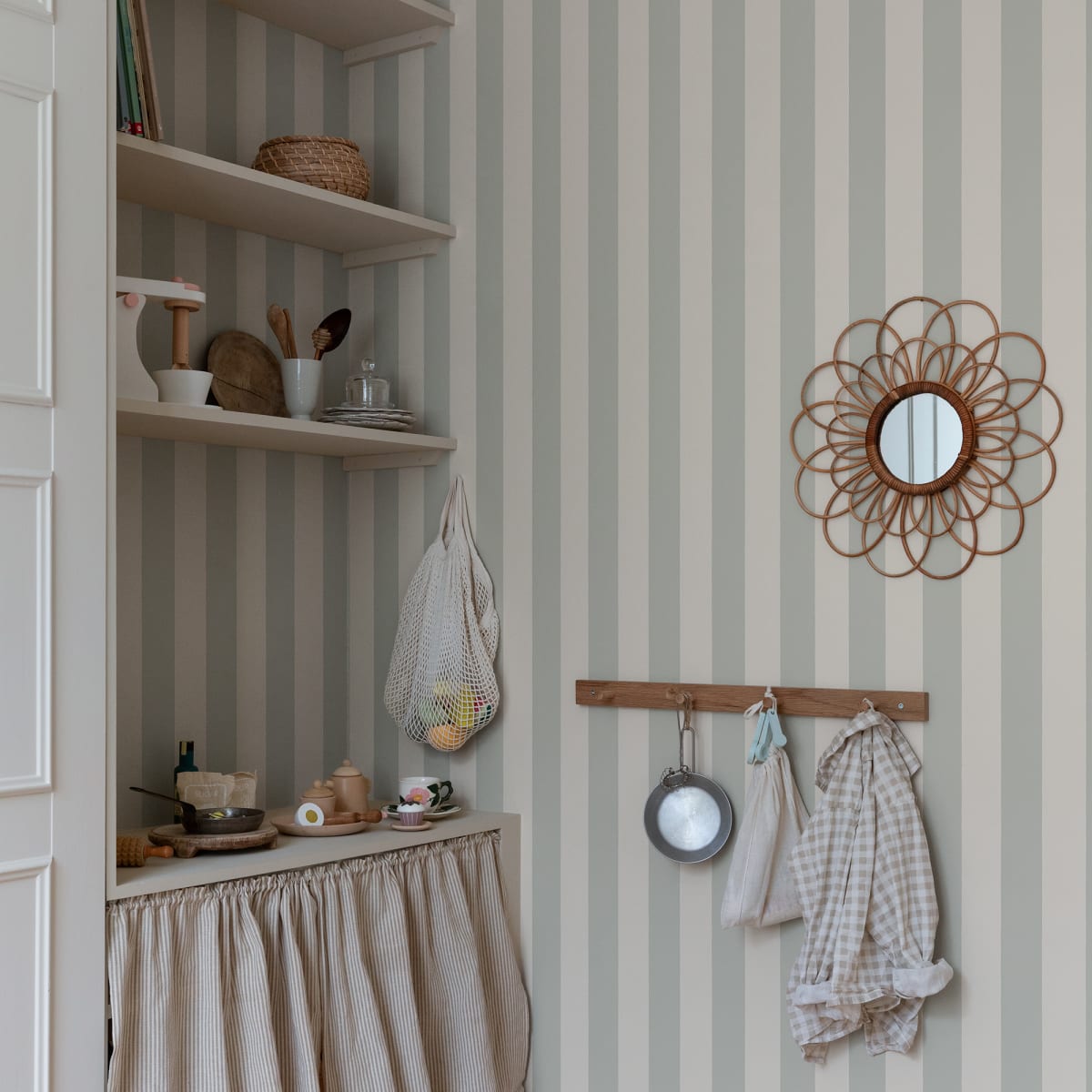 Sam Wallpaper - Sage Green - Sandberg - S10199 - Premier Wallcovering