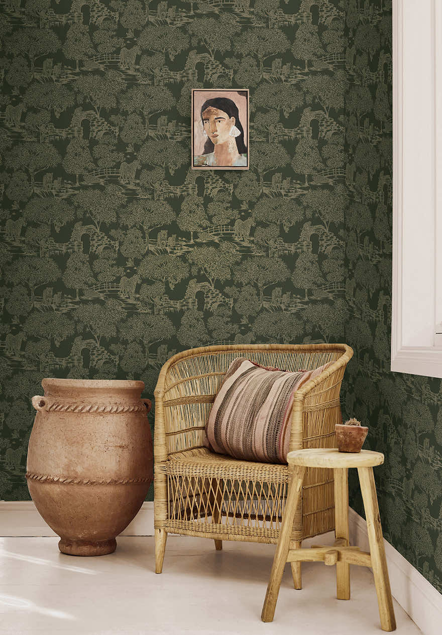Samar Wallpaper - Green - Holden Décor - 91811 - Premier Wallcovering