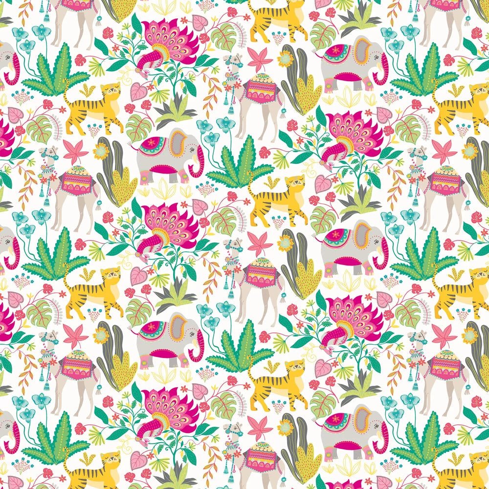 Samba Safari Wallpaper - Fruit Salad - Ohpopsi - WGU50135W - Premier Wallcovering