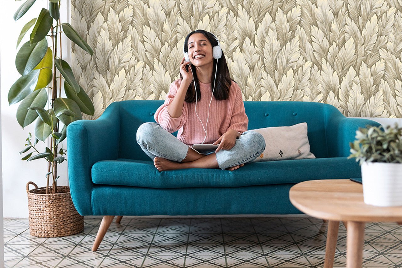 Samoa Tropical Wallpaper - Coconut - Hohenberger - 26709 - Premier Wallcovering