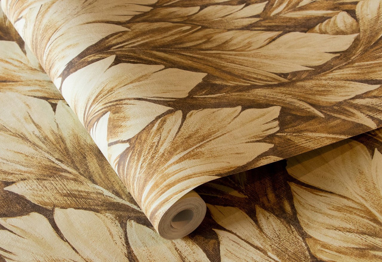 Samoa Tropical Wallpaper - Peanut - Hohenberger - 26711 - Premier Wallcovering
