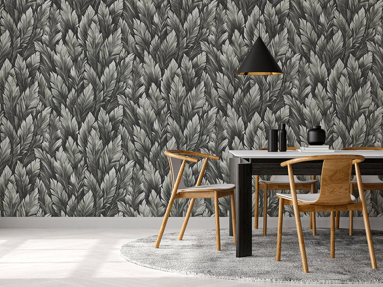 Samoa Tropical Wallpaper - Blackberry - Hohenberger - 26710 - Premier Wallcovering