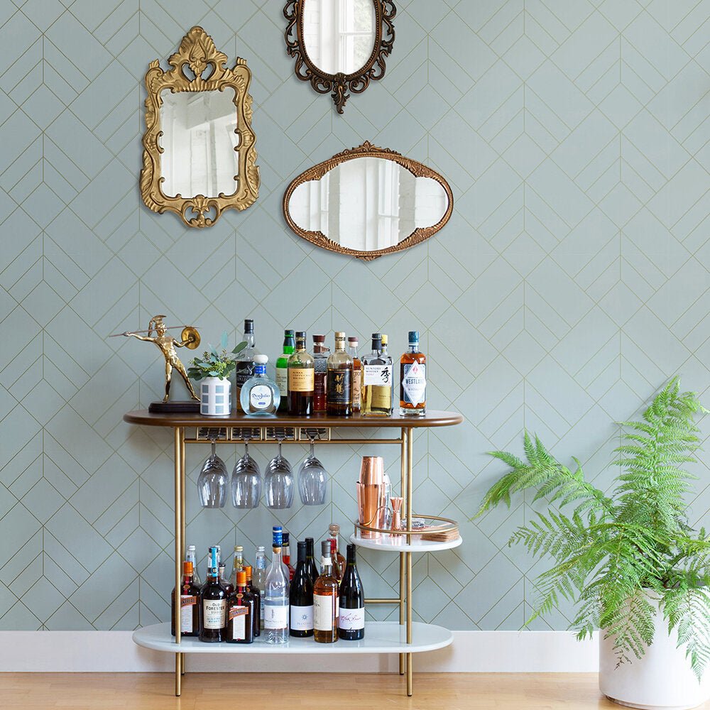 Sander Wallpaper - Sky/Gold - A Street Prints - FD26547 - Premier Wallcovering