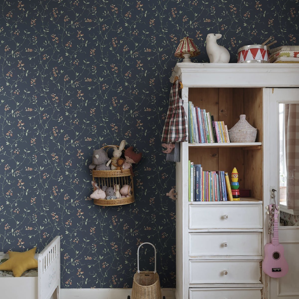 Sanna Wallpaper - Classic Blue - Sandberg - S10385 - Premier Wallcovering