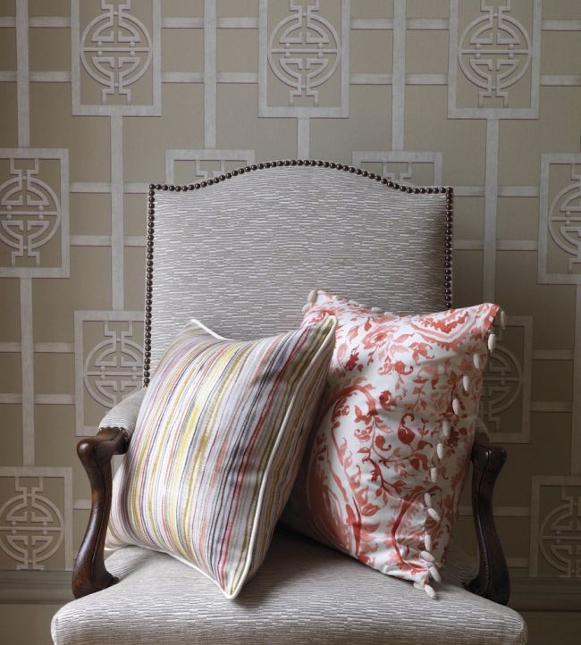 Sansui Wallpaper - Chracoal/Gilver - Nina Campbell - NCW4181-07 - Premier Wallcovering