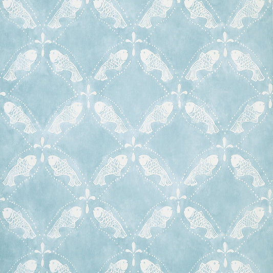 Santorini Wallpaper - Light Blue - Thibaut - T15835 - Premier Wallcovering