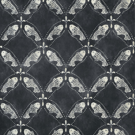 Santorini Wallpaper - Black - Thibaut - T15833 - Premier Wallcovering