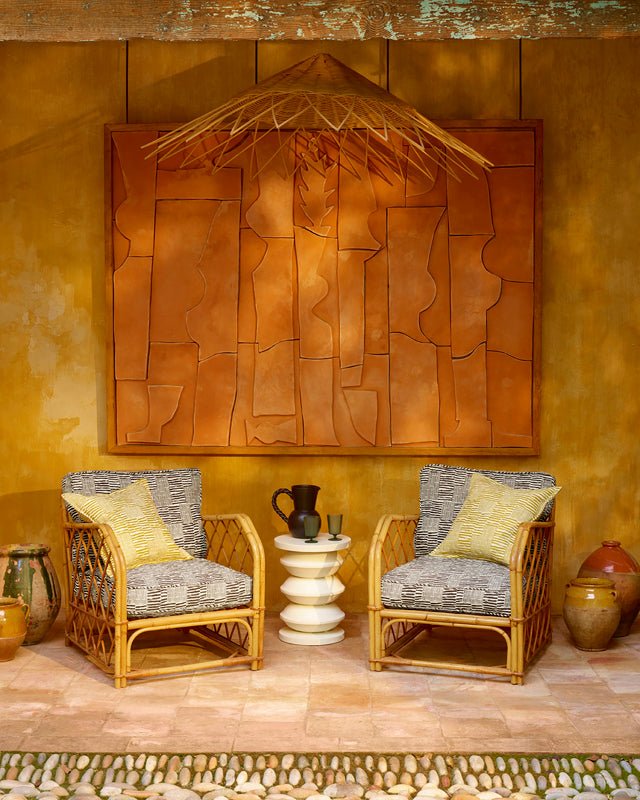 Saona Fabric - Biscuit - Manuel Canovas - M4155-01 - Premier Wallcovering