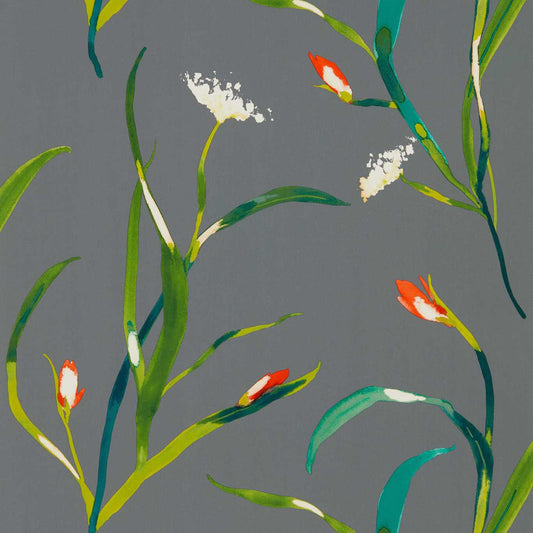 Saona Wallpaper - Kiwi/Charcoal - HZAP111758 - Harlequin - Premier Wallcovering