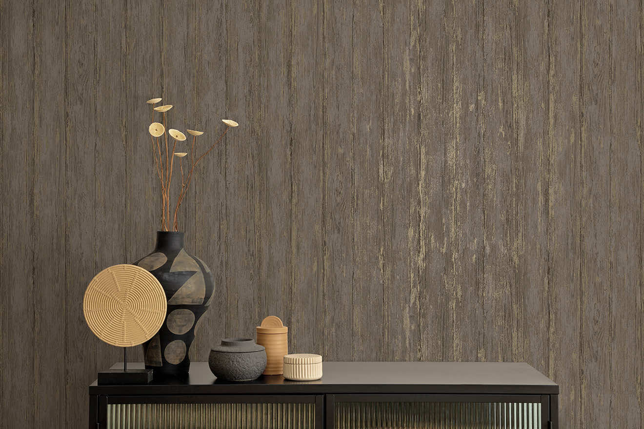 Sapele Wallpaper - Charcoal - Holden Décor - 66150 - Premier Wallcovering