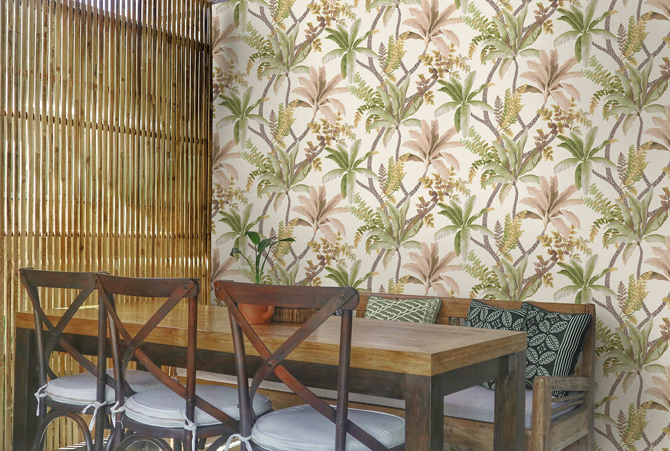 Saranda Wallpaper - Sage / Coral - Holden Décor - 91820 - Premier Wallcovering