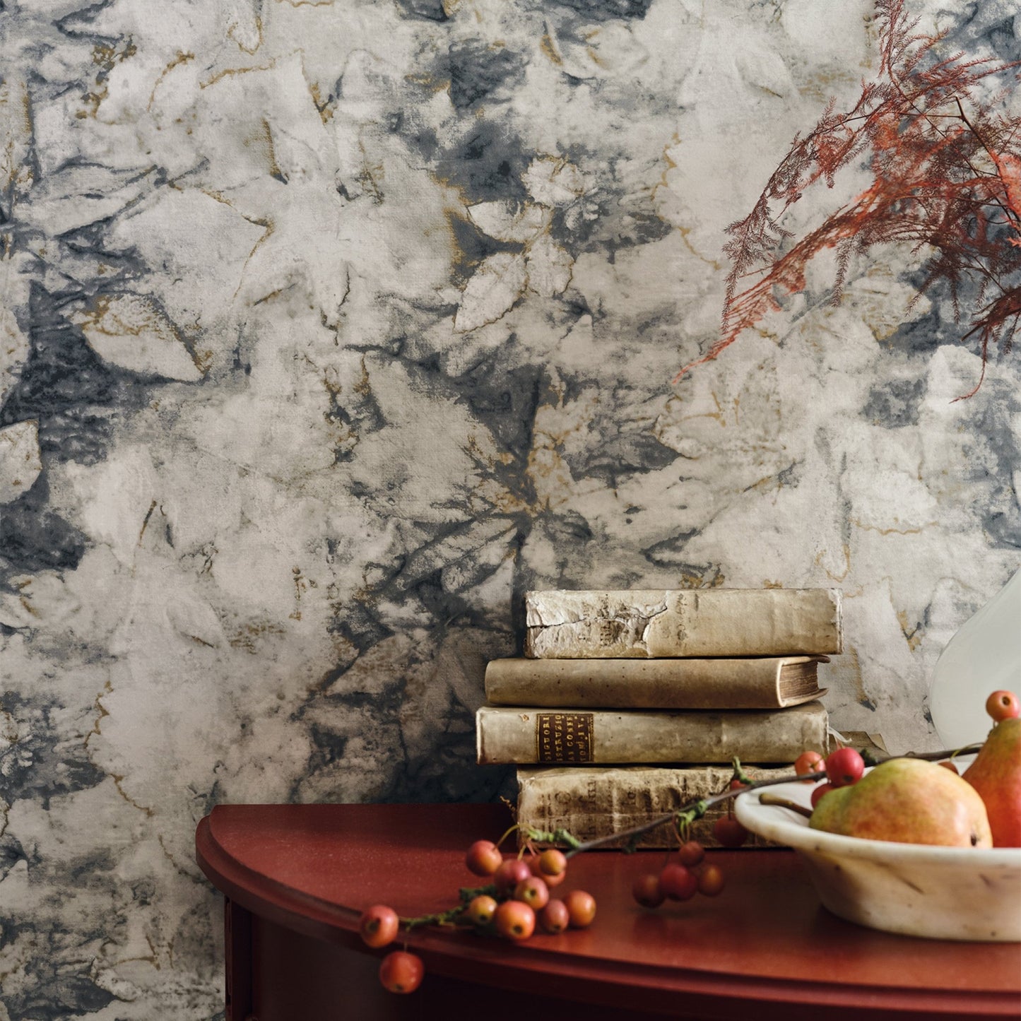 Sarita Wallpaper - Shadow - Romo - Pluma - W440/05 - Premier Wallcovering