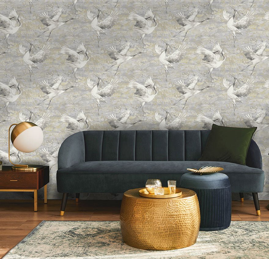 Sarus Wallpaper - Grey - Holden Décor - 36100 - Premier Wallcovering