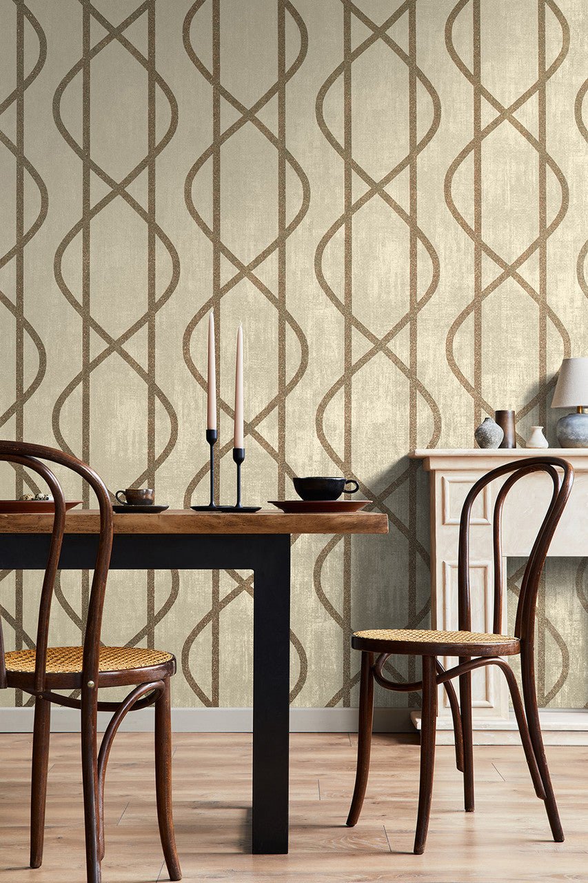 Saturn Universe Wallpaper - Sand/ Beige - Hohenberger - 51212 - Premier Wallcovering